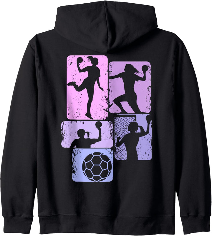 Handball Handballerin Mädchen Kinder Frauen Kapuzenjacke