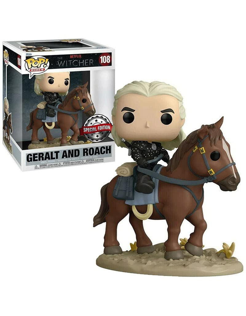 FUNKO Deluxe POP Figur - Ride - Witcher- Geralt and Roach Einheitsgrösse Mehrfarbig, Einheitsgrösse