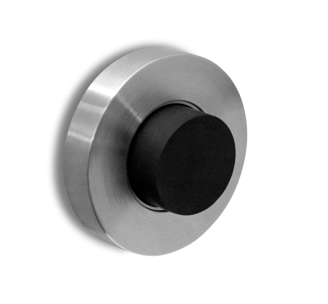 PHOS Design, TSW50-11, Edelstahl Wandtürstopper mit Gummi-Puffer, verdeckte Verschraubung, Türstoppe
