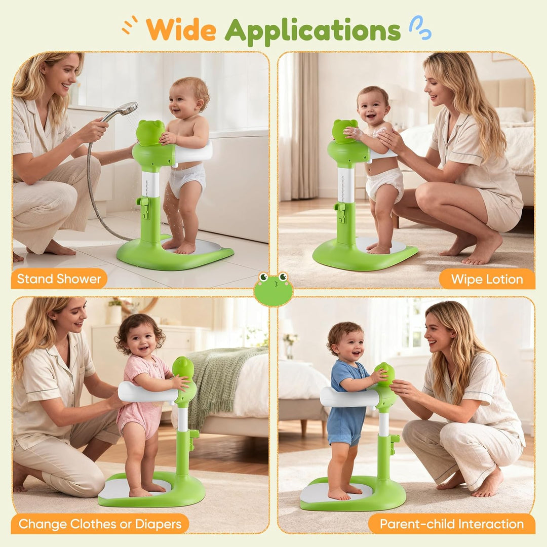 Baby Dusche Ständer,Baby Badewanne Stand mit rutschfester Basis, Duschhilfe Zum Stehen Für Babys,Dus