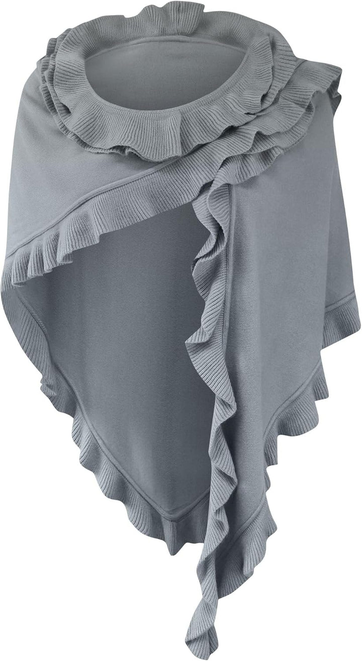 Poncho Cape Trachtentuch Umhang Stola Schultertuch Trachten-Tuch Damen Strickponcho Tracht Strick Tr