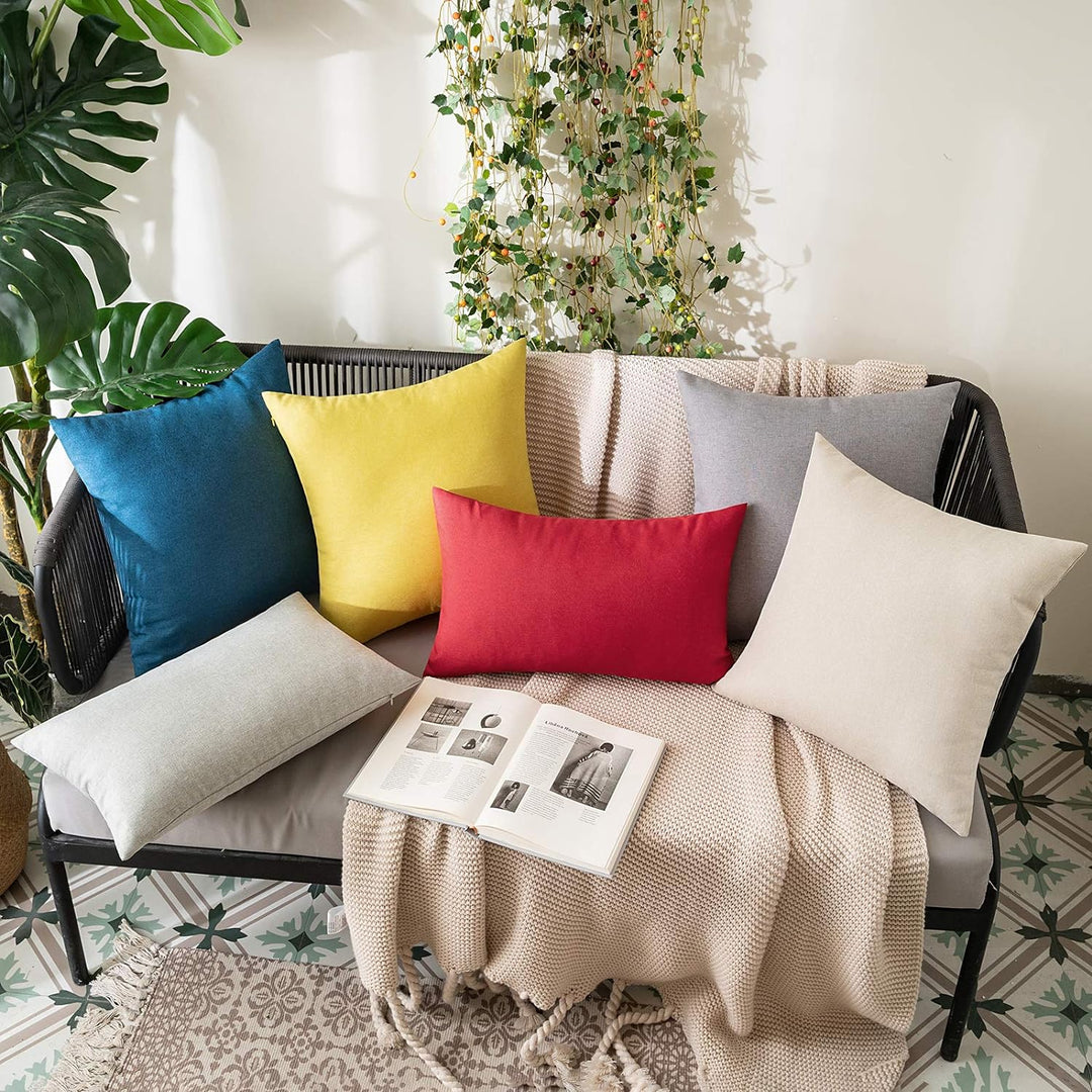 MIULEE 2er Set Wasserdicht Kissenbezug Outdoor Sofakissen Weihnachten Dekokissen Modern Kissenbezüge