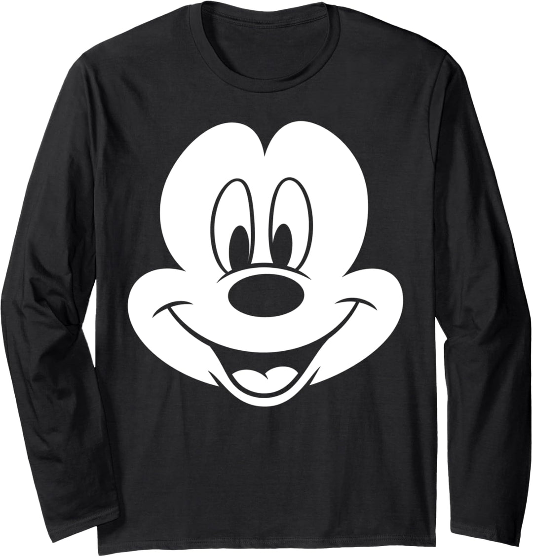 Disney Mickey And Friends Mickey Mouse Big Face Langarmshirt