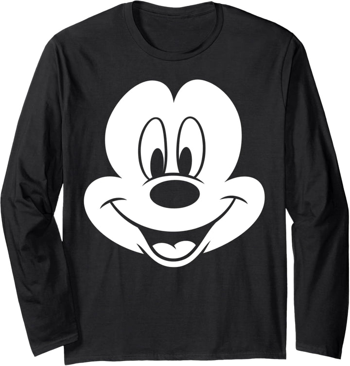 Disney Mickey And Friends Mickey Mouse Big Face Langarmshirt
