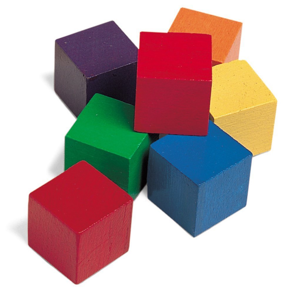Learning Resources Bunte Holzwürfel 2,5 cm (Set mit 102 Stück)