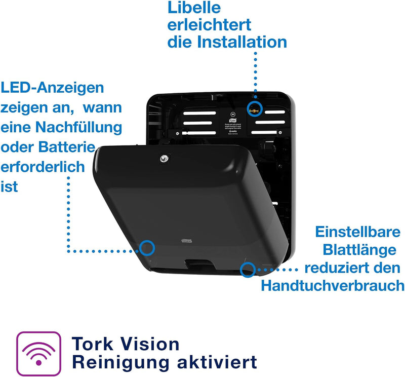 Tork Matic Sensorspender für Rollenhandtücher 551108, Elevation Design - H1 Rollenhandtuch-Spender,