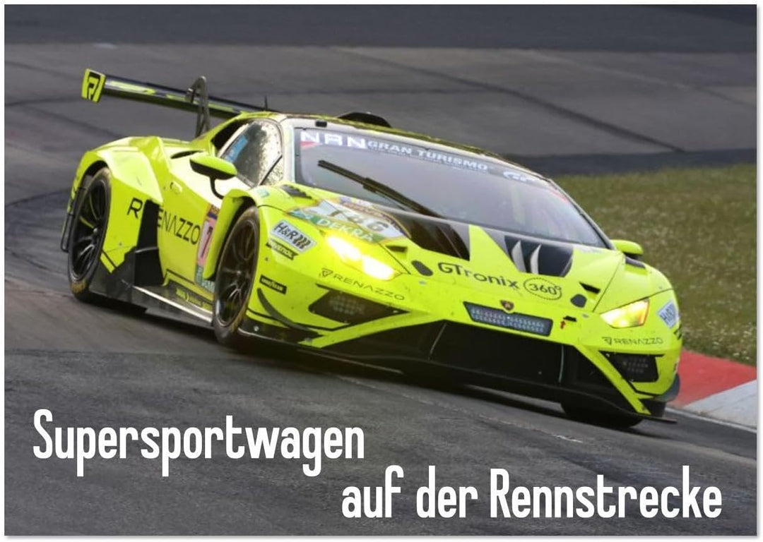Supersportwagen auf der Rennstrecke (Wandkalender 2026 DIN A2 quer), CALVENDO Monatskalender: Bilder
