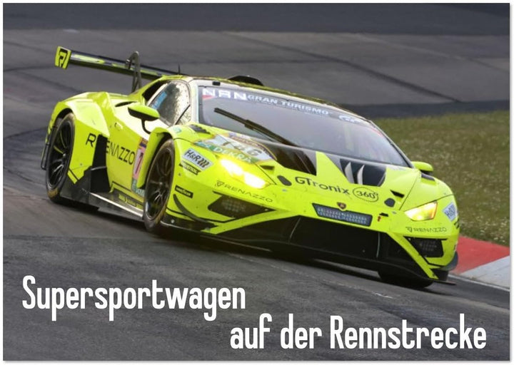 Supersportwagen auf der Rennstrecke (Wandkalender 2026 DIN A2 quer), CALVENDO Monatskalender: Bilder