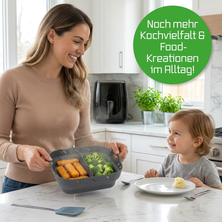 GOURMETmaxx Silikonform Heissluftfritteuse 4L - ideales Airfryer Zubehör | Heissluftfritteuse Zubehö