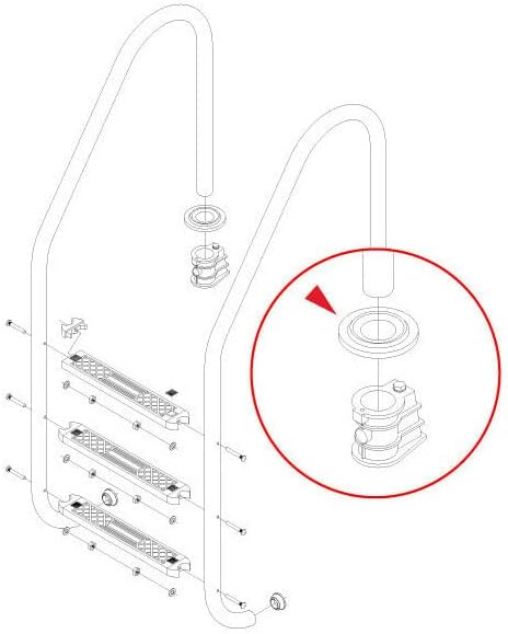 Rosetten 2 Stk. V2A für Einbauleiter d=43mm | original Produkt von Astral Pool