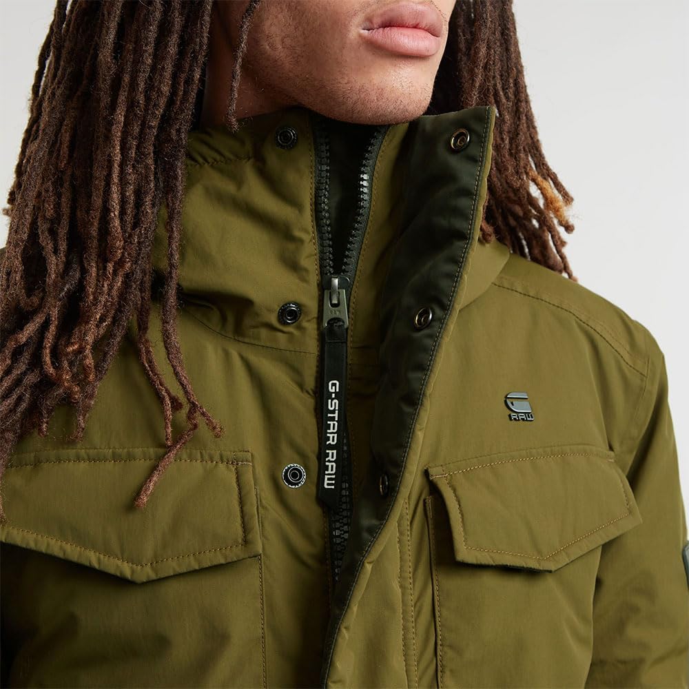 G-STAR Herren Vodan Padded Hooded Parka M Grün (dark olive D25381-D419-C744), M Grün (dark oliv