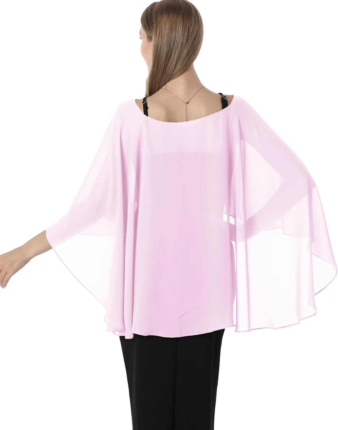Damen Chiffon-umhang 001 Pashmina-Schal Einheitsgrösse Rosa, Einheitsgrösse Rosa