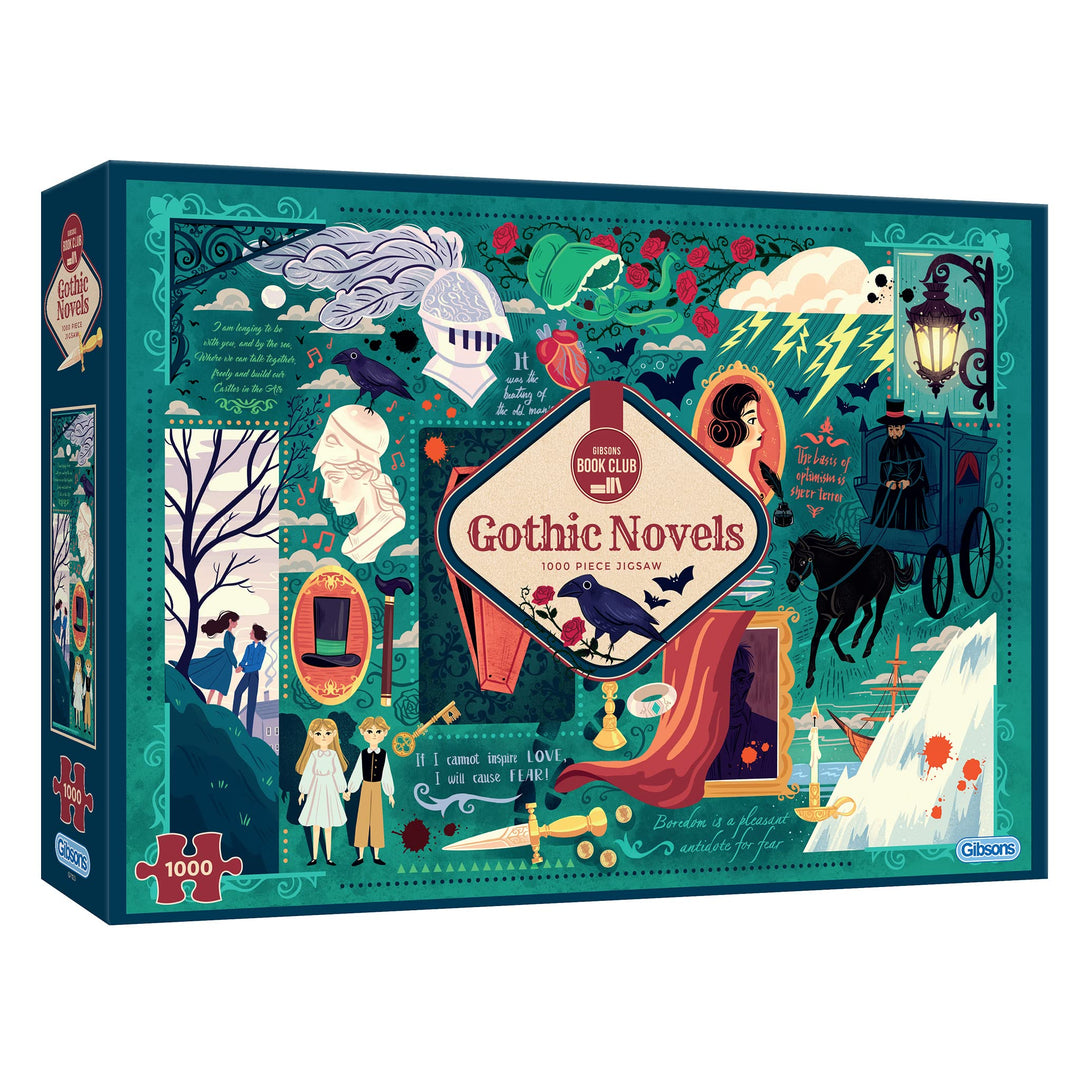 Gothic Novels - Book Club 1000 Teile Puzzle | Nachhaltiges Puzzle für Erwachsene | Premium 100% recy