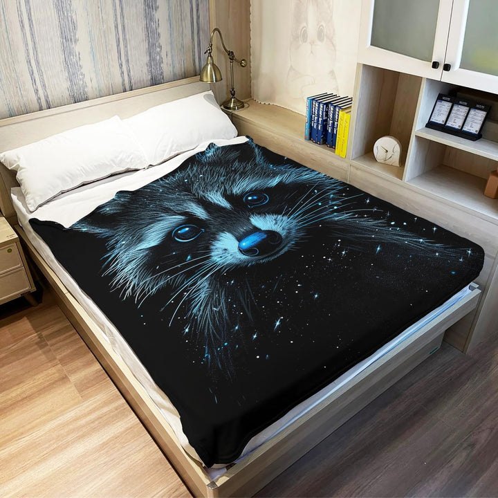 YISUMEI Kuscheldecke Weiche Warme Flauschige Fleece Decke, Galaxie Waschbär, 150 x 200 cm Color-75 1