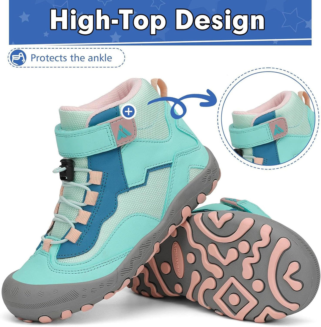 Mishansha Kinder Wanderschuhe rutschfest Trekkingschuhe Jungen Atmungsaktiv Outdoor Walkingschuhe Gr