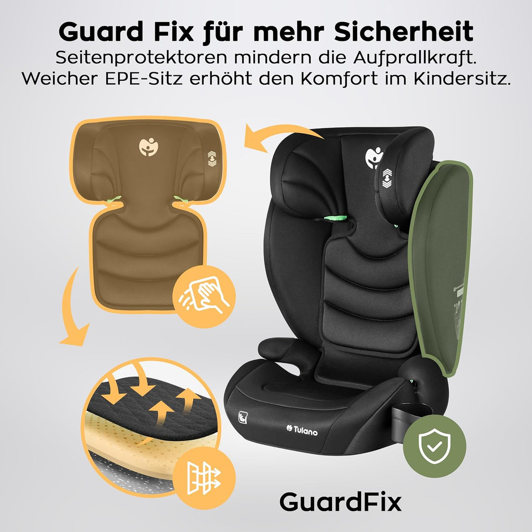 TULANO Joy 20 – Kinderautositz für Kinder von 100–150 cm – Sicherer Autositz für 3,5–12 Jahre – Bequ