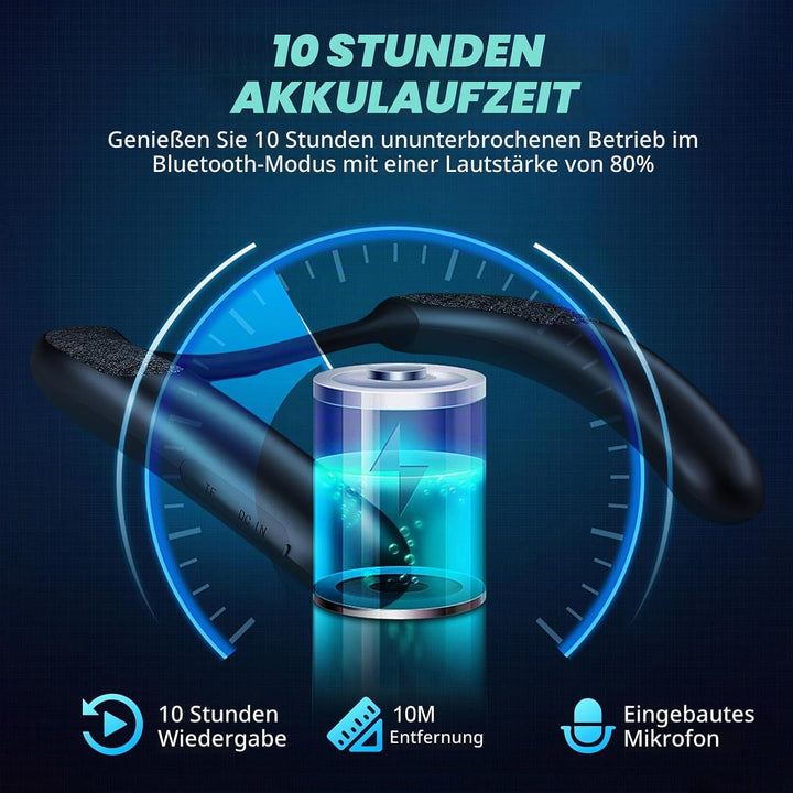 Smalody Wireless Nackenlautsprecher,Bluetooth Lautsprecher Tragbarer,Verfügt über eine Freisprechfun