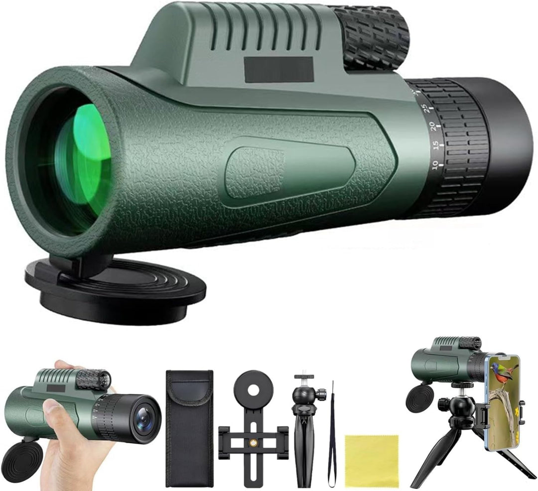 Monocular, 10-30x50 Monocular Telescope, für Erwachsene und Kinder, FMC BAK4 Prisma, Monokular klein