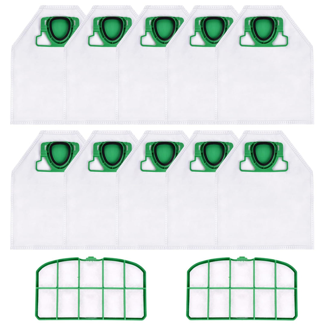 10 Stück Staubsaugerbeutel und 2 Fliter,für Vorwerk Kobold VK200 FP200 Filte,Premium Allergiker Geei
