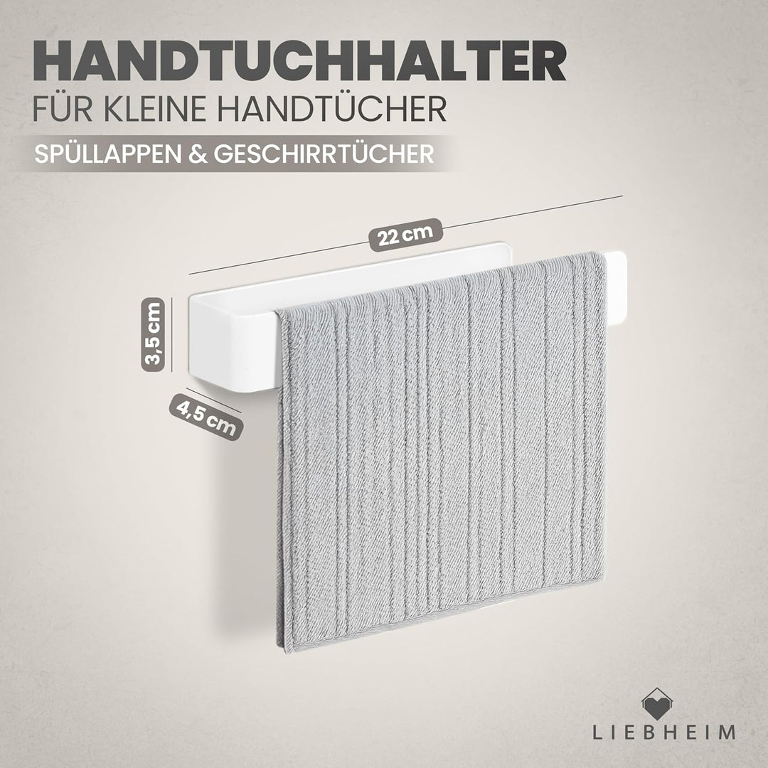 Handtuchhalterung Ohne Bohren - Handtuchhalter Wand - Handtuch Aufbewahrung Weiss - Handtuchstange B
