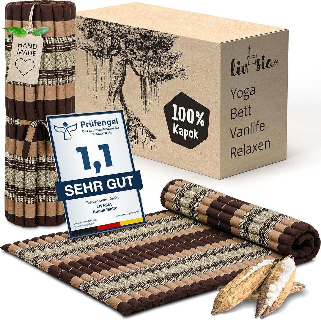 livasia Rollmatte Rollmatratze L-200x110x4,5cm, Gästebett Gästematratze 1 Person, Reisebett Kofferra