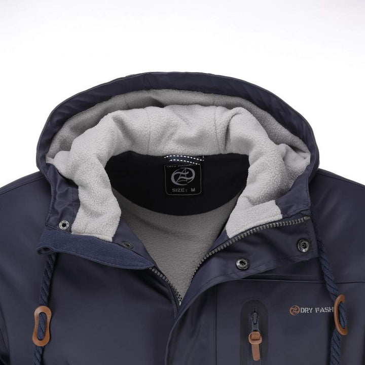Dry Fashion Herren Regenjacke Bergen - Herrenjacke Regenmantel Männer Jacke Gefüttert Winddicht Wass