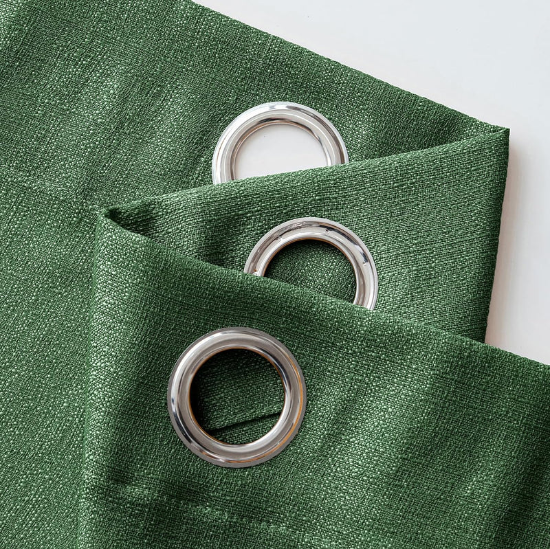 MIULEE 2er Set Voile Vorhang Sheer Leinenvorhang mit Ösen Transparente Unregelmässige Textur Gardine