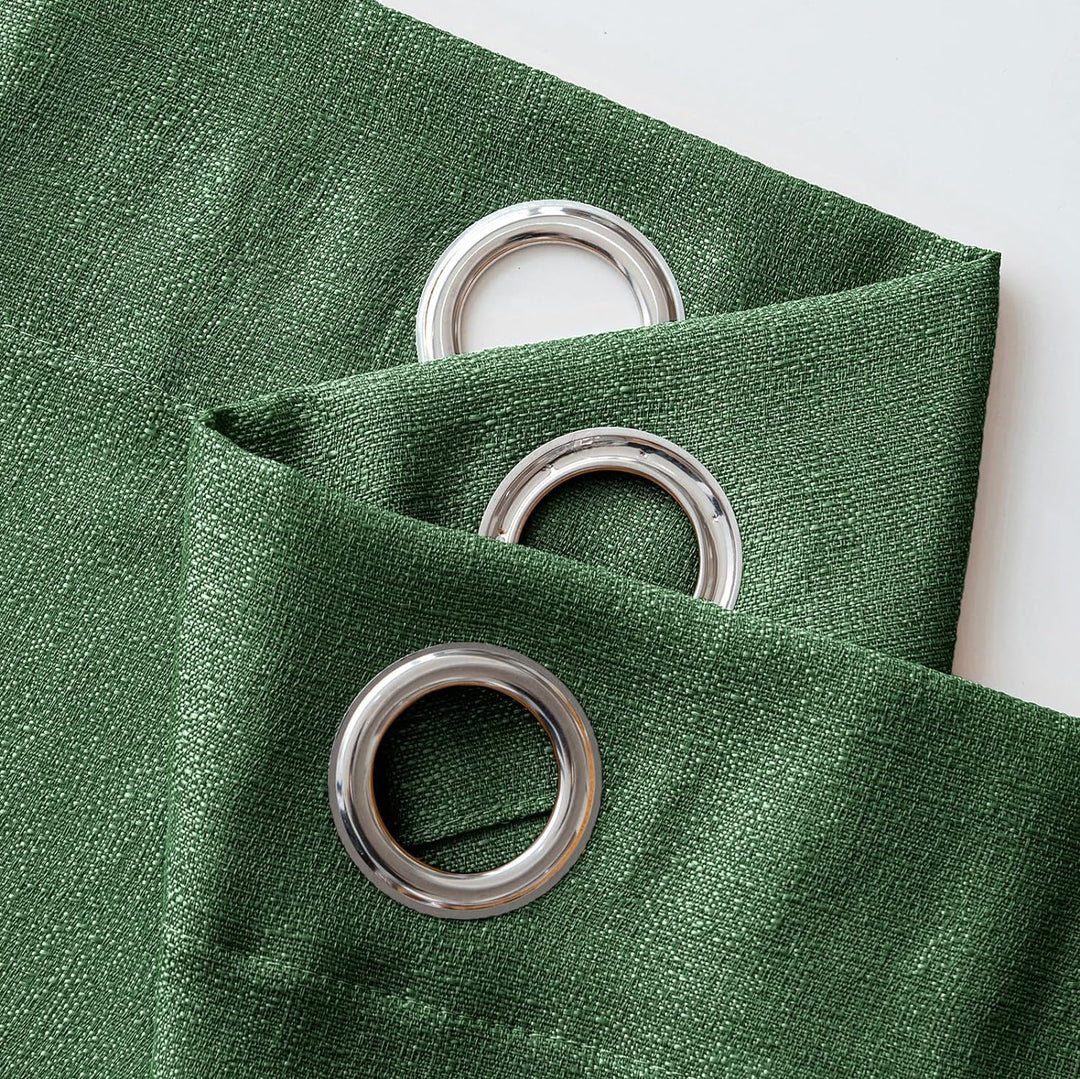 MIULEE 2er Set Voile Vorhang Sheer Leinenvorhang mit Ösen Transparente Unregelmässige Textur Gardine