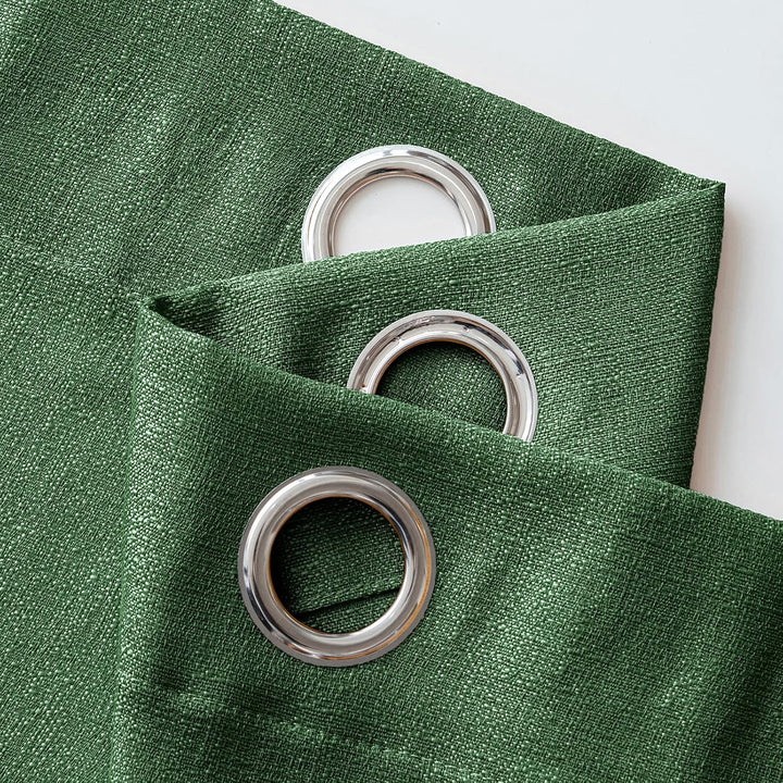 MIULEE 2er Set Voile Vorhang Sheer Leinenvorhang mit Ösen Transparente Unregelmässige Textur Gardine