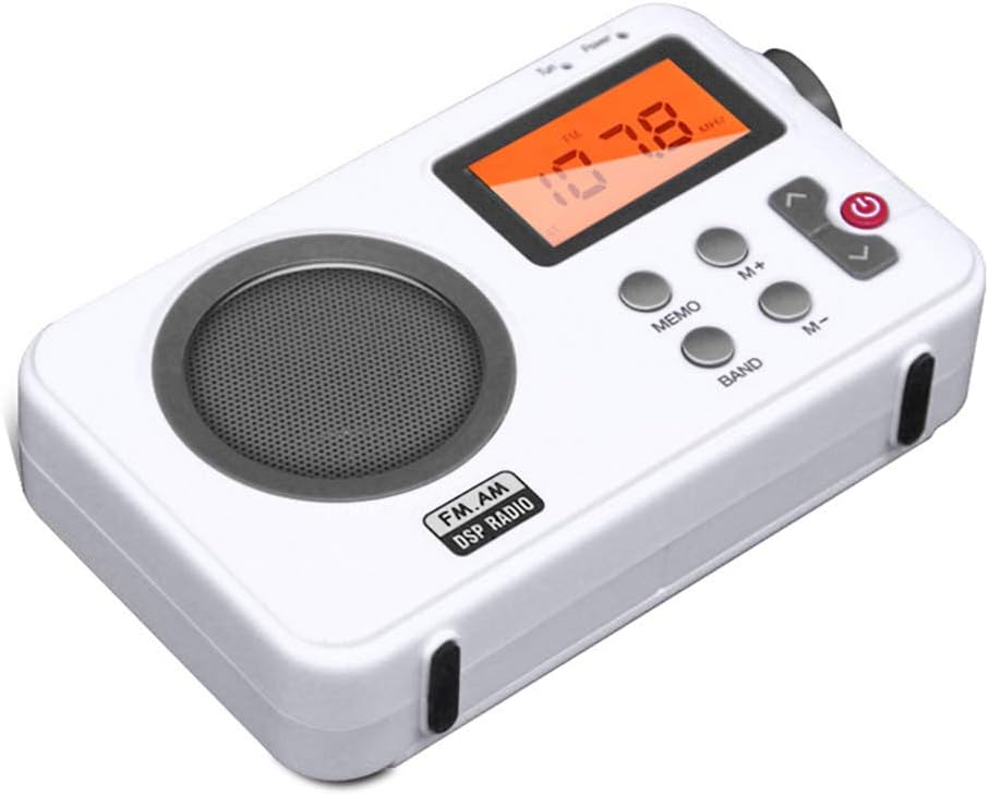 Duschradio-Lautsprecher, DAB/DAB+ Radio mit LCD-Display, tragbares AM/FM-Stereo-Radio mit Kopfhörer-