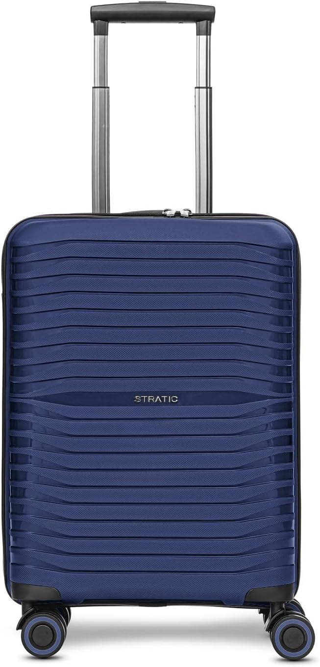Stratic Shine Handgepäck Koffer & Trolley | Ausgestattet mit 4 360° drehbare Rollen, arretierbarer G
