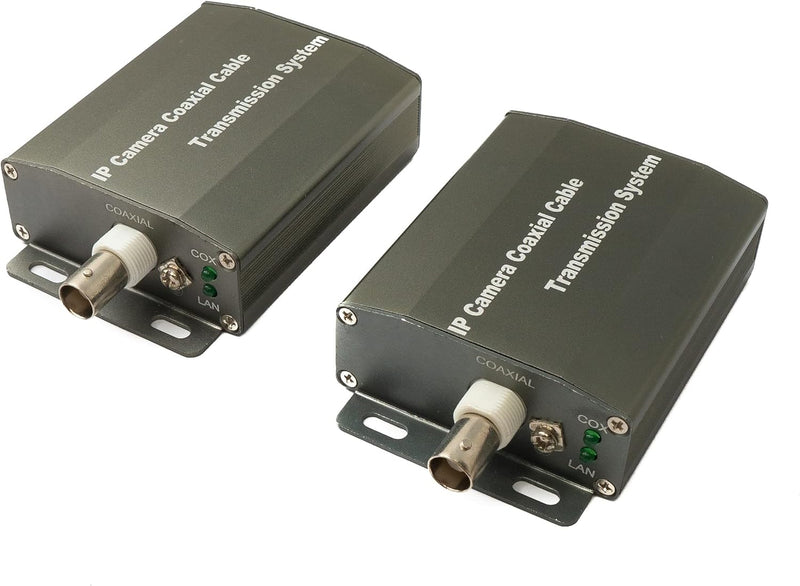 System-S UTP IP Transceiver Set LAN RJ45 zu BNC Koaxialkabel in Schwarz