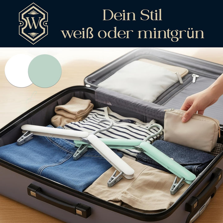 Faltbare Reise Kleiderbügel 3er Set | Platzsparend & Leicht | Ideal für Urlaub, Camping, Hotel & Zuh