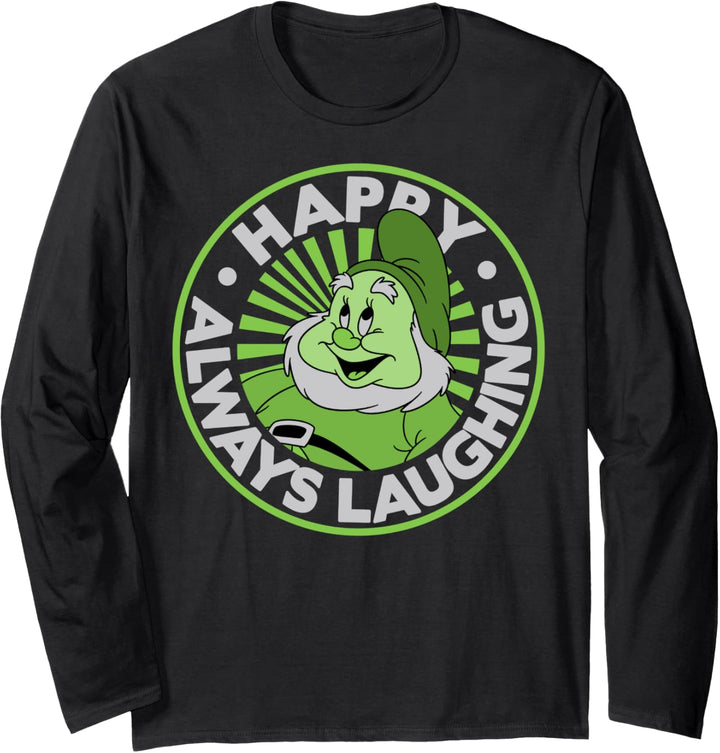 Disney Snow White Happy Always Laughing Circle Portrait Langarmshirt