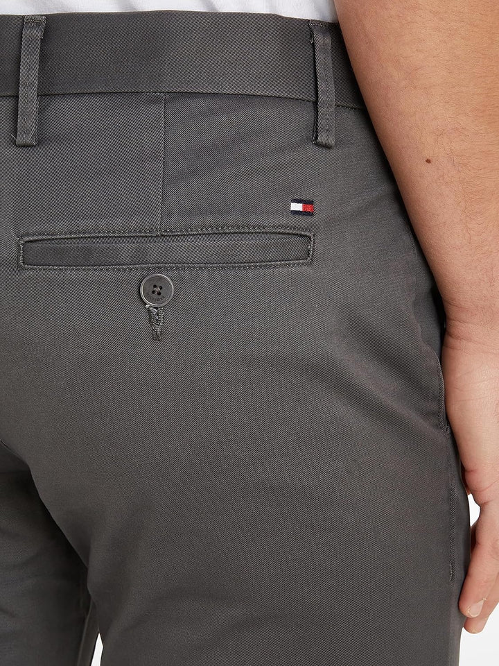 Tommy Hilfiger Herren Hose Core Bleecker 1985 Pima Cotton Chino 28W / 30L Grey (Dark Ash), 28W / 30L