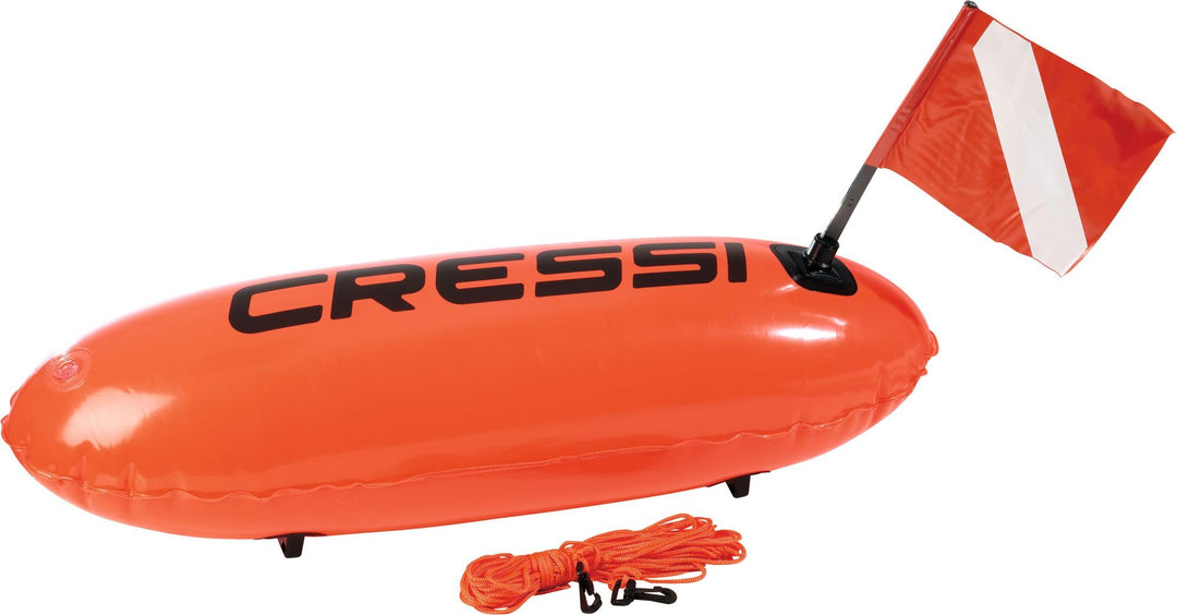 Cressi Premium Tauchen Boje Torpedo Float Fluoreszierend Orange, Torpedo Float Fluoreszierend Orange