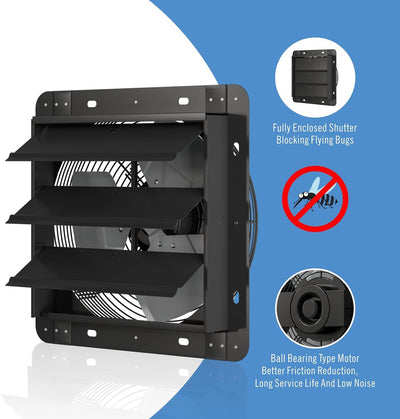 Aygrochy 350mm zu und abluftventilator, Industrie Wandventilator für Heizung, Kühlung, Booster, Wach
