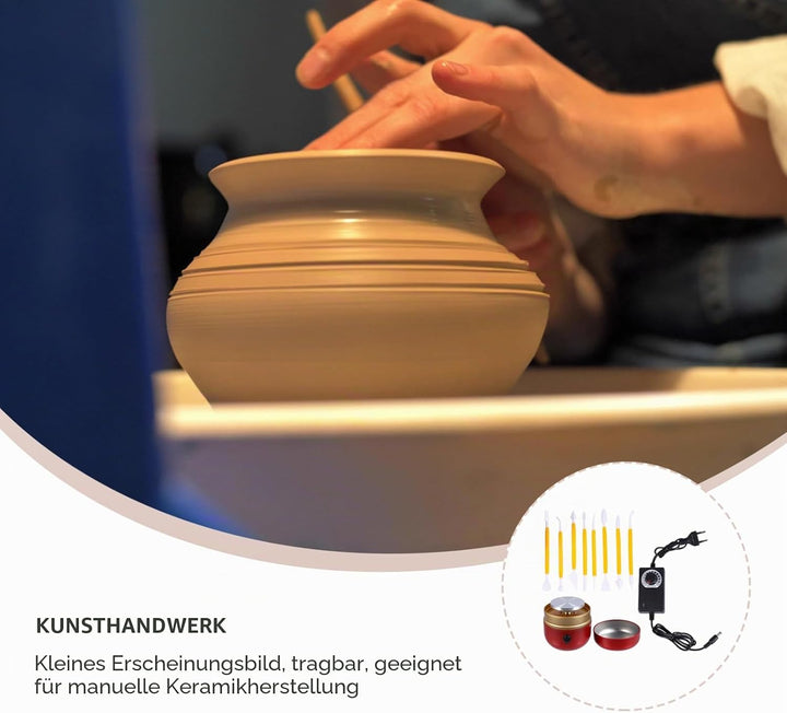 Gatuida Mini Töpferscheibe Elektrisch: Drehscheibe Töpfern Töpferset für Zuhause 8cm Pottery Wheel T