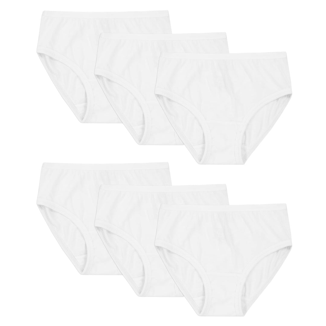 Fruit of the Loom Mädchen Unterhose 6 Slip - 6er-pack - Weiss 6, 6 Slip - 6er-pack - Weiss