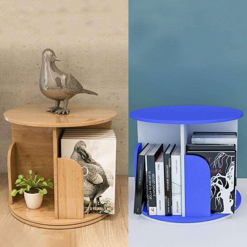 xuejuanshop Büro Bücherregal Desktop rotierende Bücherregal Bürospeicherregal Organizer Bürobedarf M