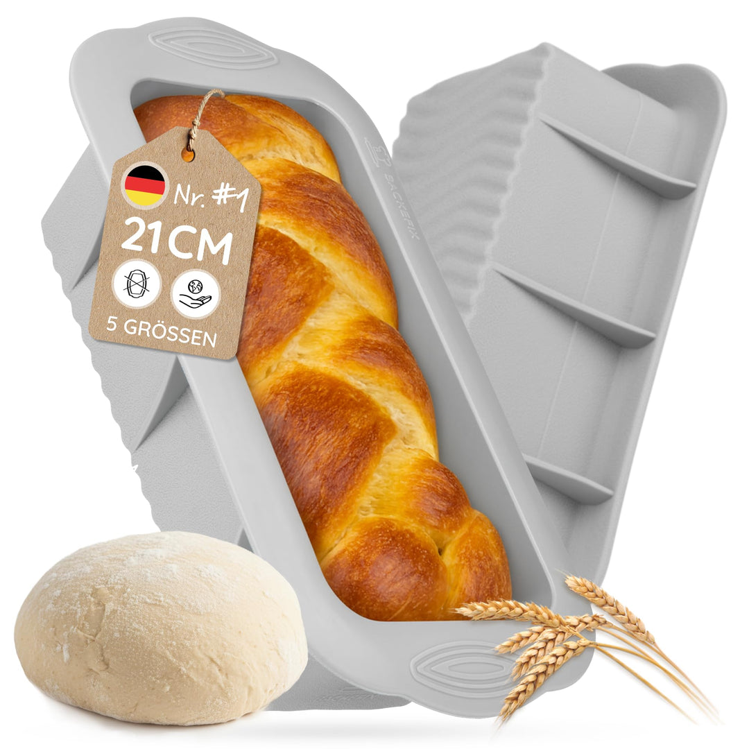 Backefix flexible Silikon Brotbackform 600g, Kastenform klein 21cm, als Kuchenform Kasten, ideal zum