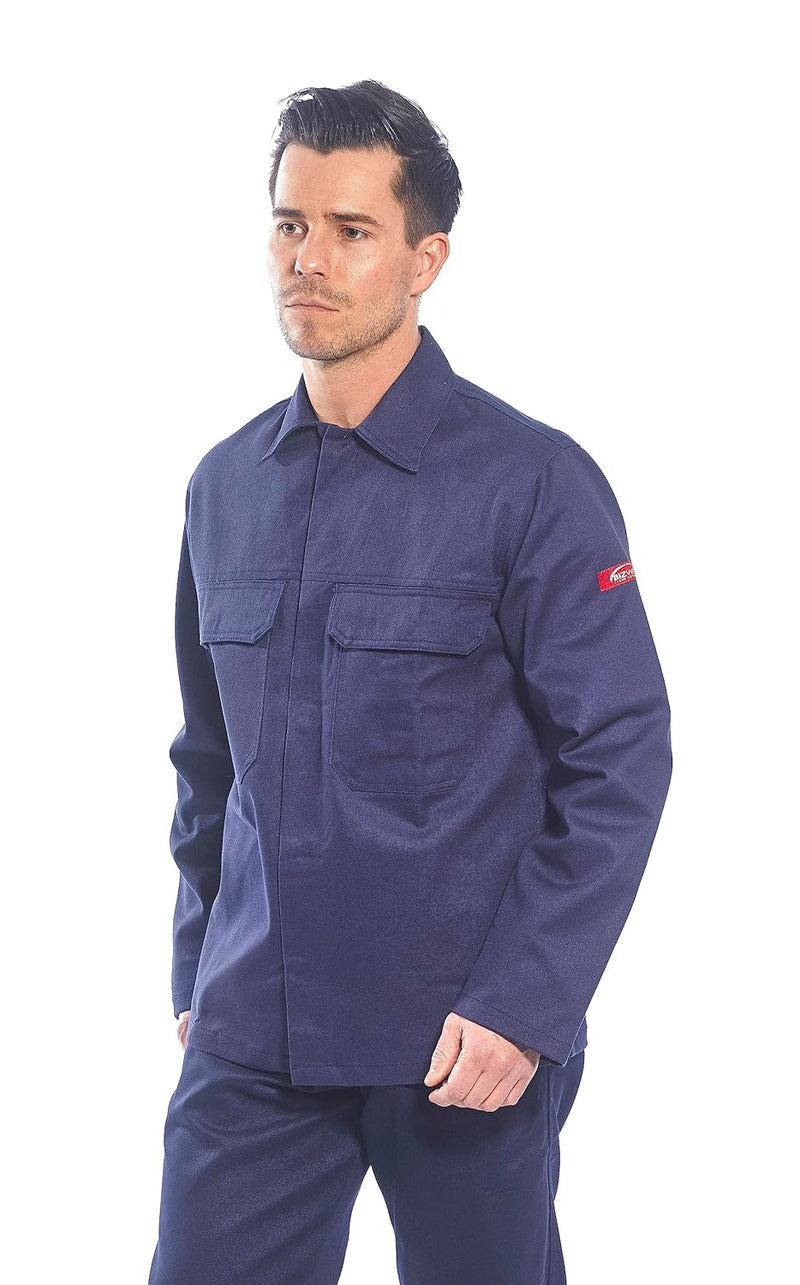 Portwest BIZ2 Herren Flammenresistente Bizweld FR Arbeitsjacke Marine, XXXL 3XL marine, 3XL marine