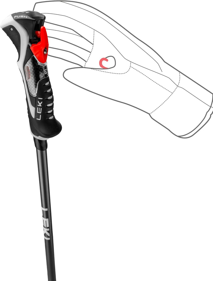LEKI Carbon 14 3D Skistöcke black-anthracite-red 110CM, black-anthracite-red 110CM