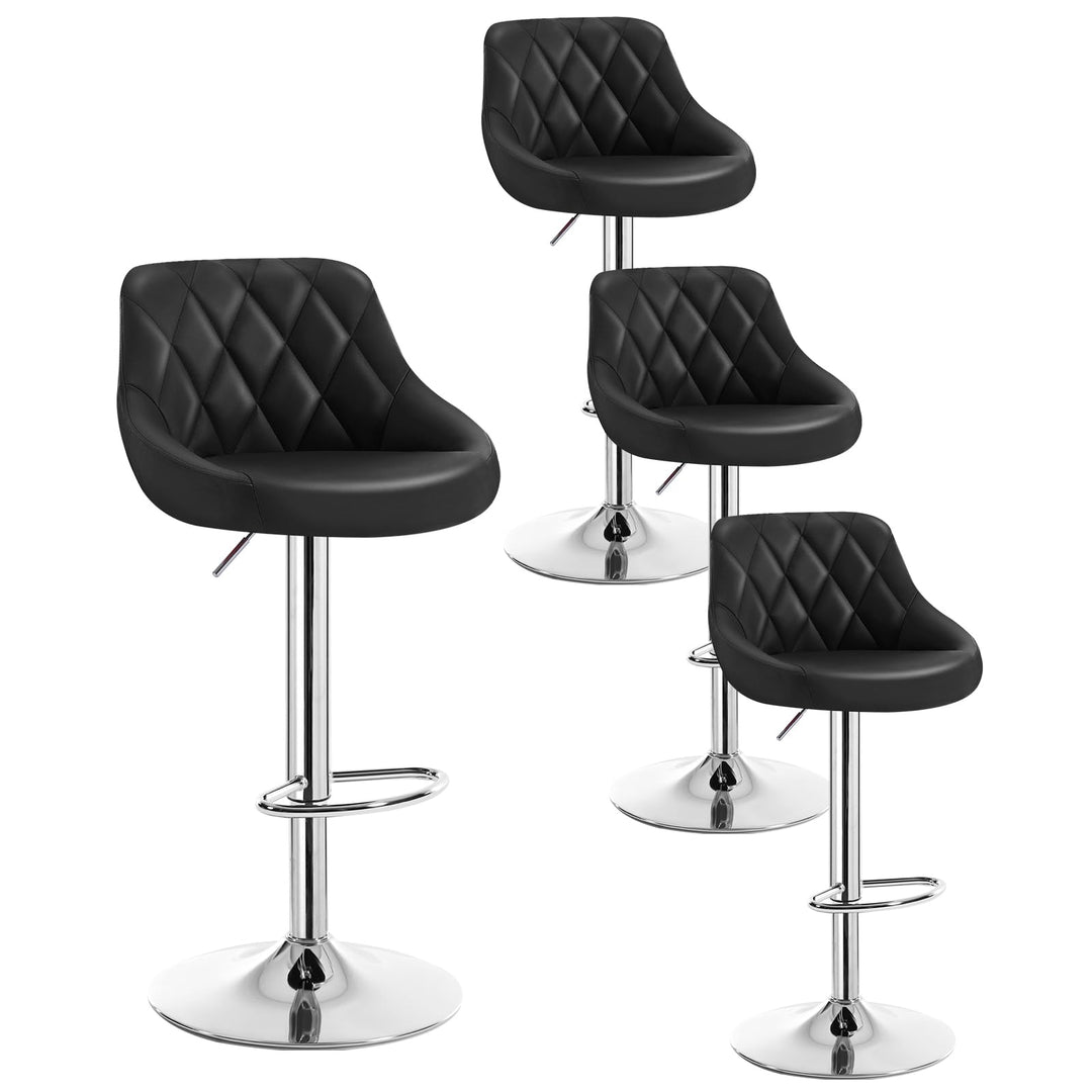 WOLTU 4er Set Barhocker Bistrohocker Tresenhocker Barstuhl Höhenverstellbar, Drehbar, Sitzfläche aus