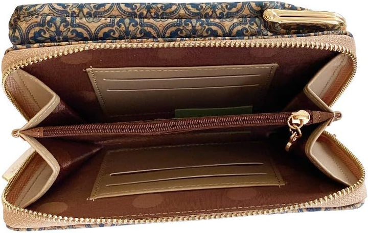 Kork Handy Umhängetasche Damen, Kleine Schultertasche Handytasche zum Umhängen mit Kartenfächer Cros