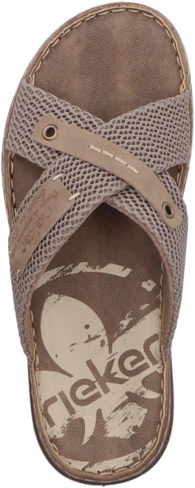 Rieker Herren 21239 Pantolette 41 EU Beige, 41 EU Beige