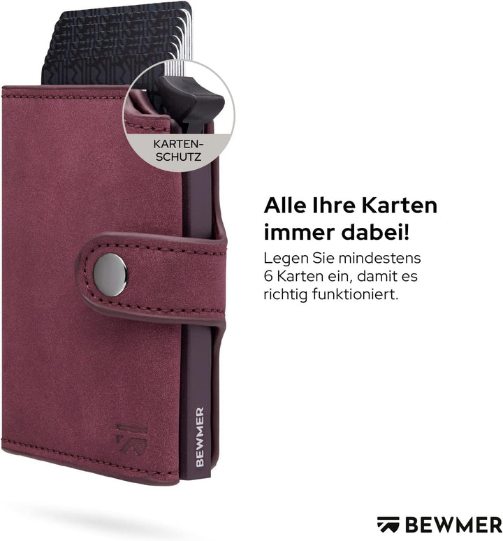 BEWMER v2 Shielded Slim Wallet mit Münzfach für Herren & Damen | Kartenetui mit Münzfach & RFID-Schu