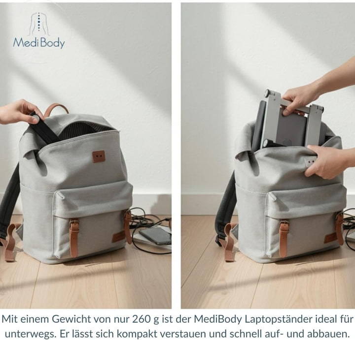 Laptopständer höhenverstellbar & faltbar – ergonomischer Notebookständer für Schreibtisch und Homeof