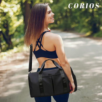 CORIOS Nylon Reisetaschen Duffle Bag Sporttasche Fitnesstasche Schwimmtasche für Herren/Damen Faltba