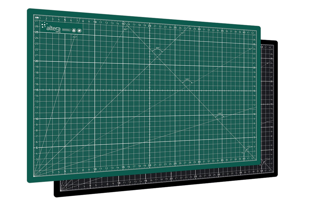 Profi 5-LAGIGE Schneidematte, schneidunterlage A1 (60x90cm), selbstheilend Altera PRO, Grün/Schwarz